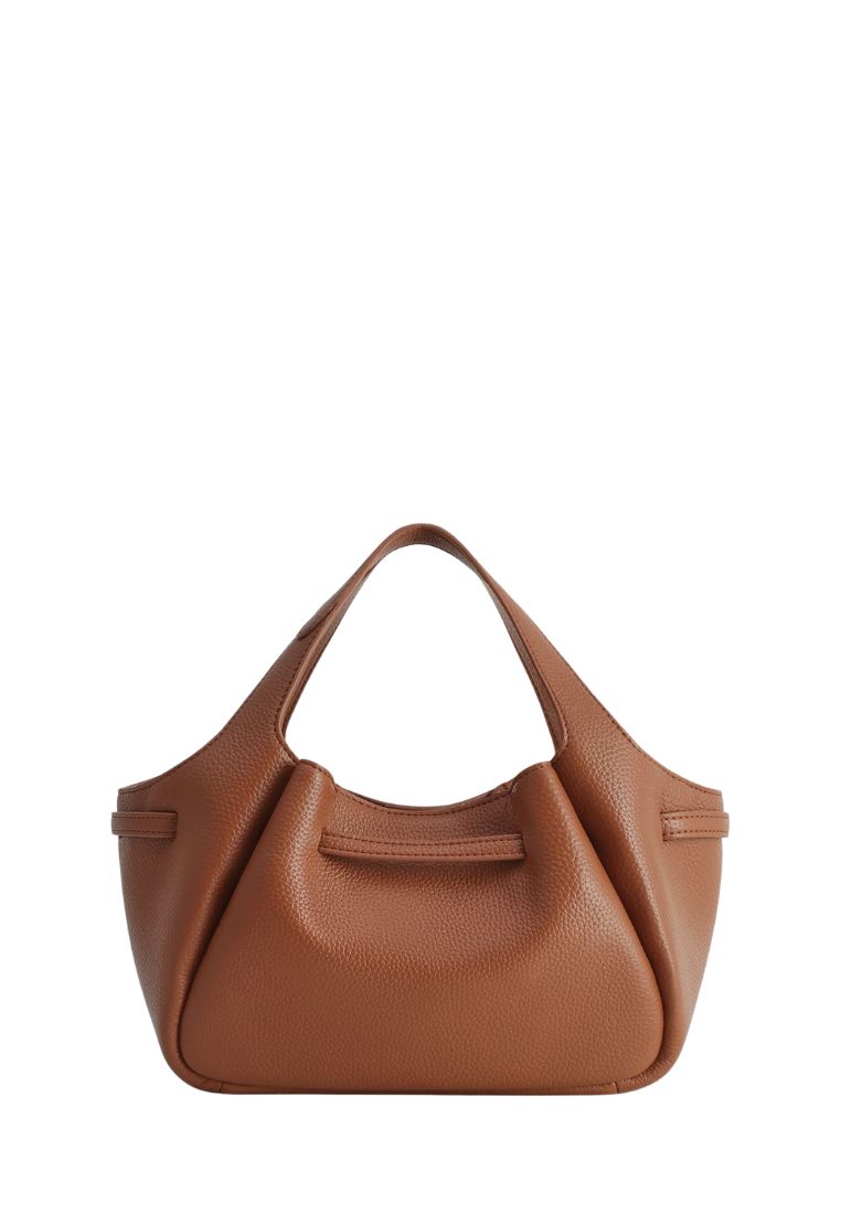 Mabel Soft Bow Tote Bag - Caramel Brown