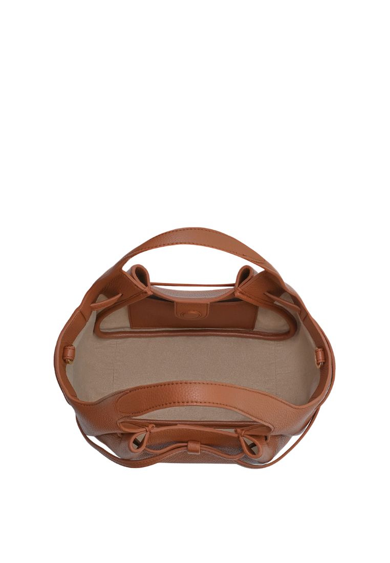 Mabel Soft Bow Tote Bag - Caramel Brown