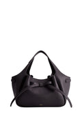 Mabel Soft Bow Tote Bag - Dark Brown