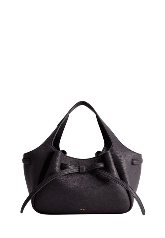 Mabel Soft Bow Tote Bag - Dark Brown