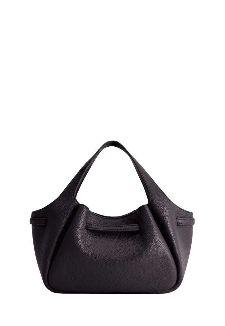 Mabel Soft Bow Tote Bag - Dark Brown