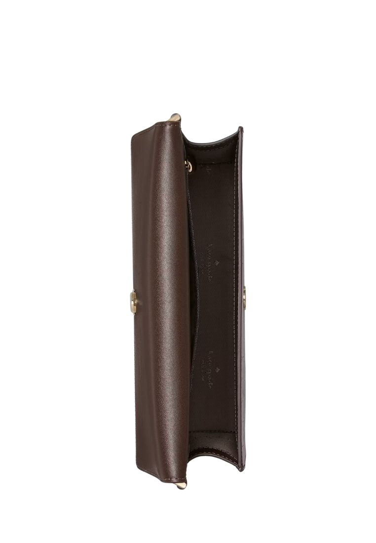Madison Croc Embossed Willow Medium Convertible Crossbody Hot Fudge