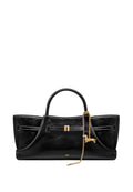 Maeve Dachshund Metal Charm Tote Bag – Black