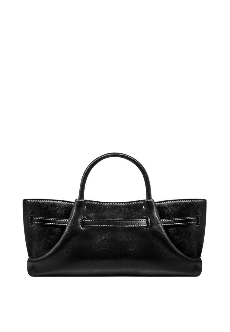 Maeve Dachshund Metal Charm Tote Bag – Black