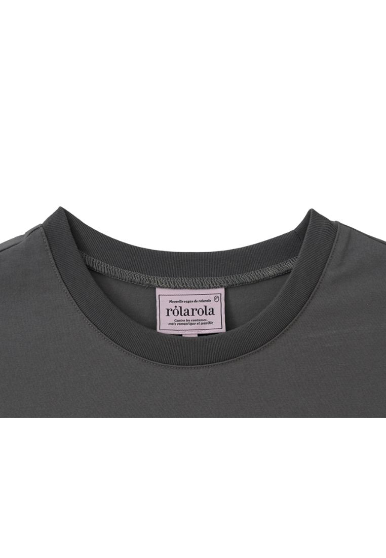 Maison De Rola Embroidery T-Shirt Charcoal