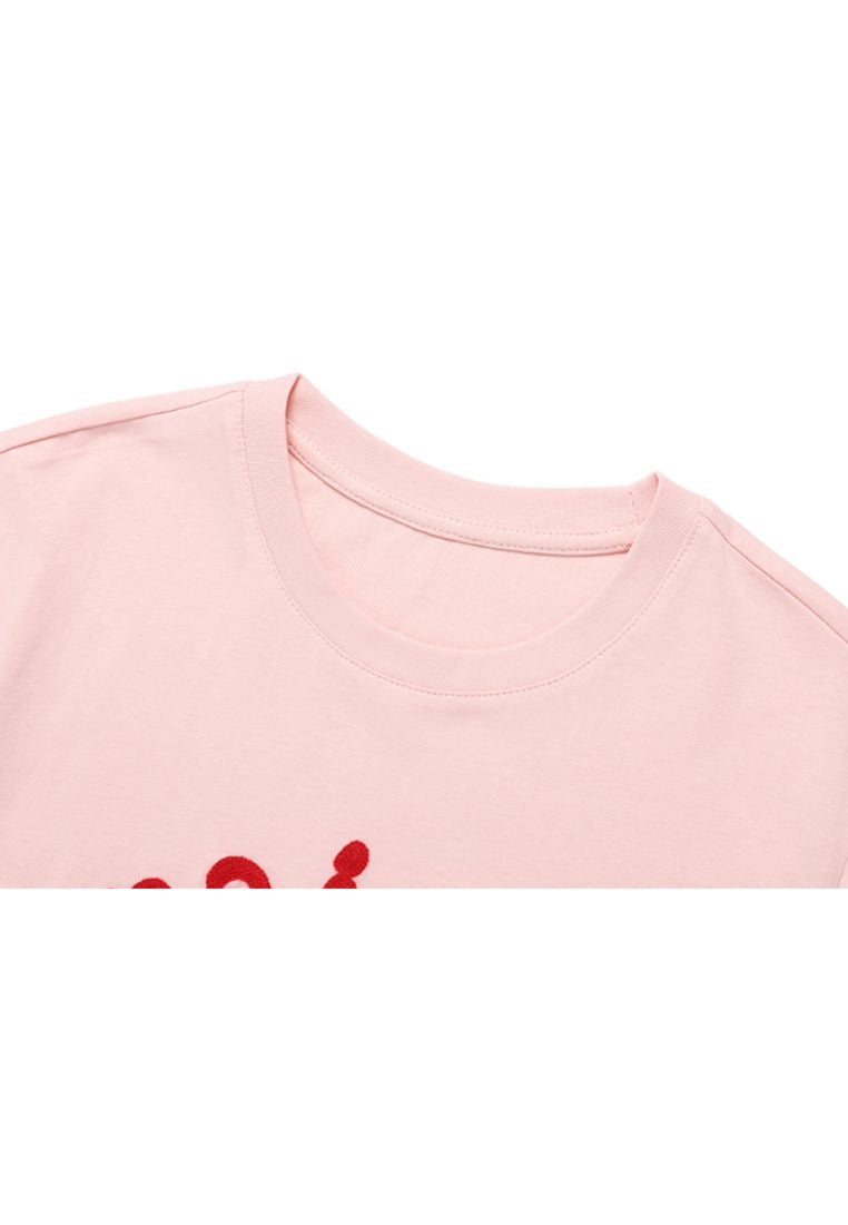 Maison De Rola Embroidery T-Shirt Pink