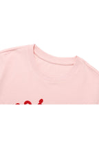 Maison De Rola Embroidery T-Shirt Pink