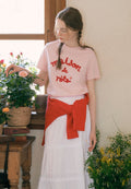 Maison De Rola Embroidery T-Shirt Pink