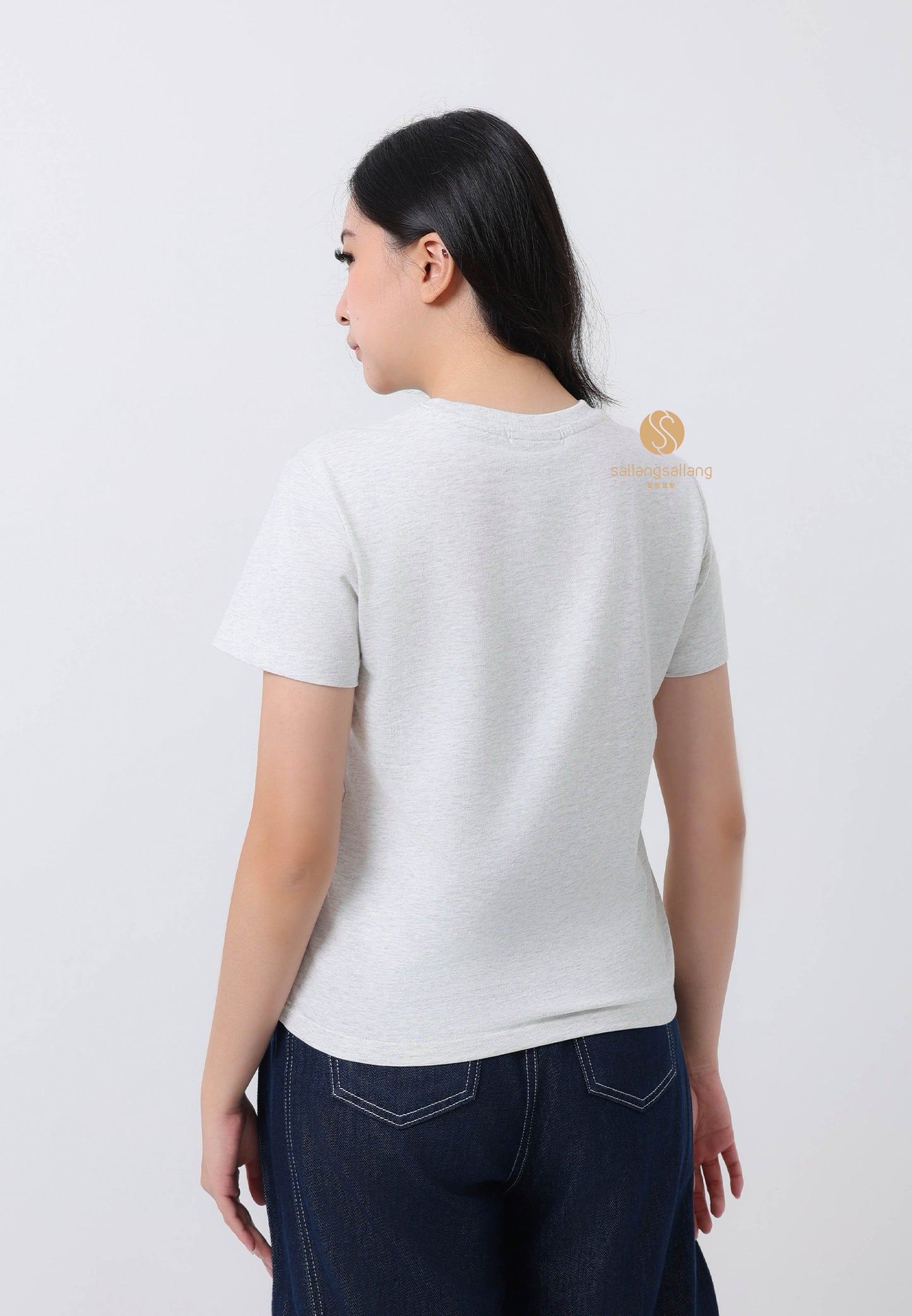 Maison De Rola Embroidery T-Shirt Melange Gray
