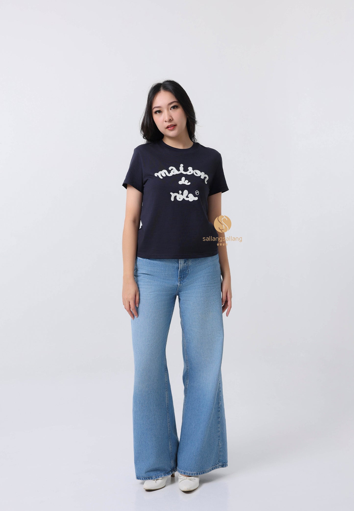 Maison De Rola Embroidery T-Shirt Navy