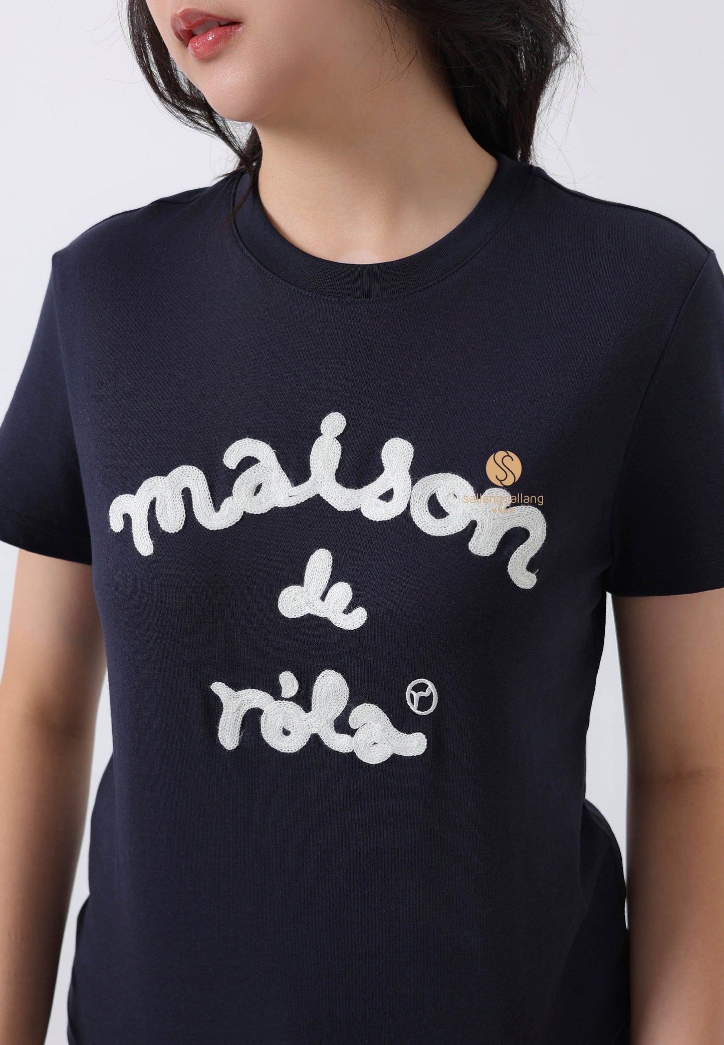 Maison De Rola Embroidery T-Shirt Navy