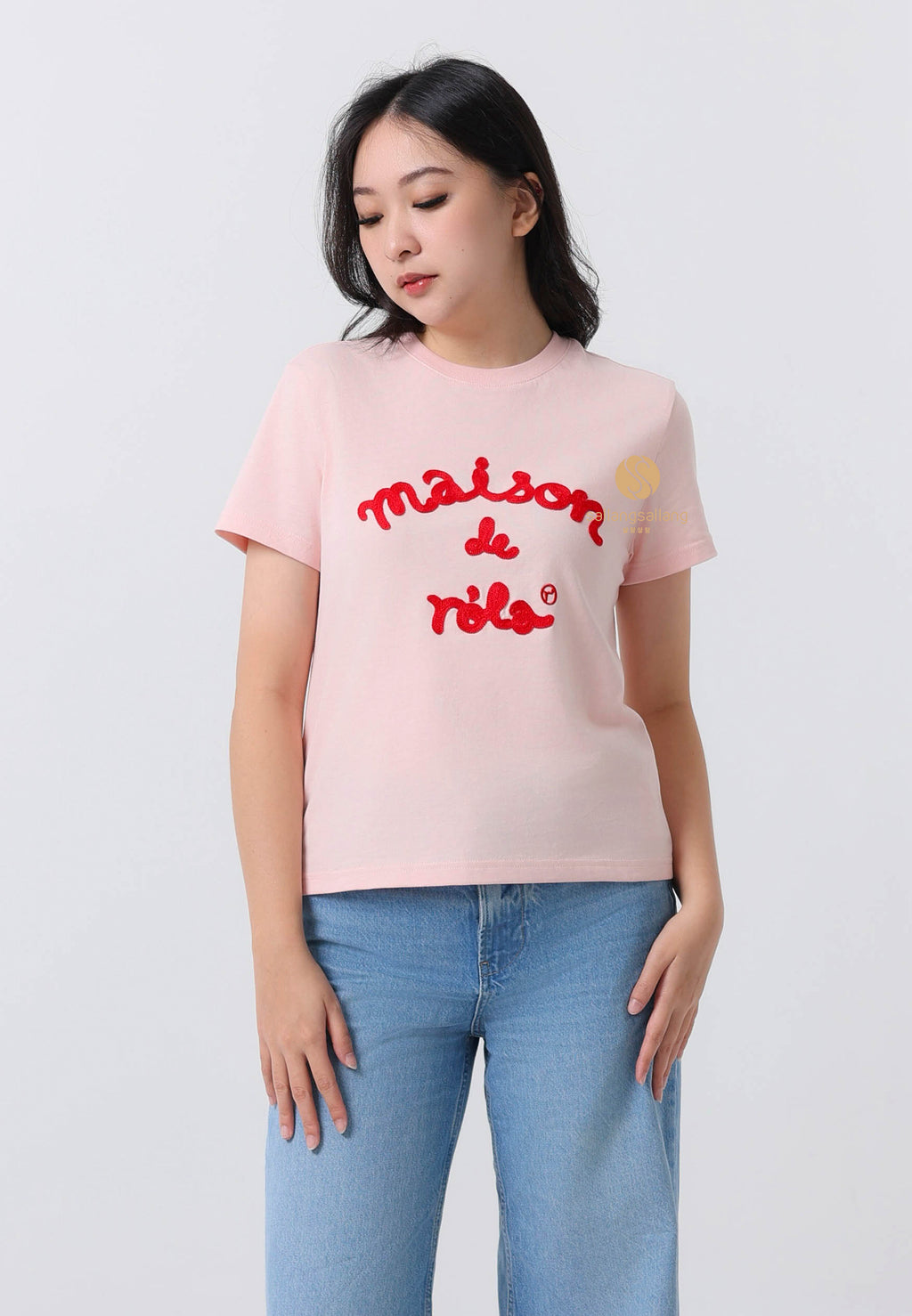 Maison De Rola Embroidery T-Shirt Pink