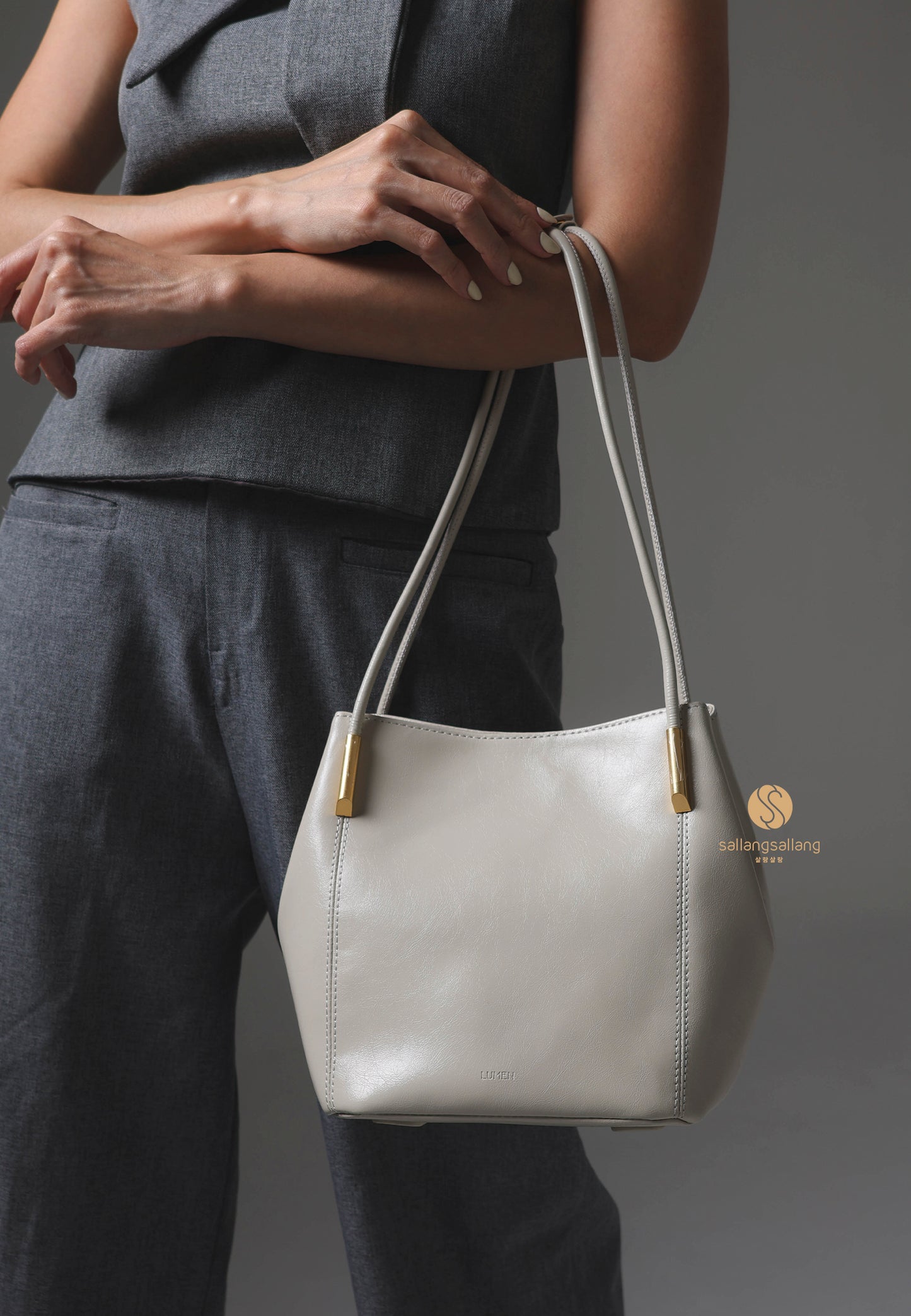 MARRON BAG misty white