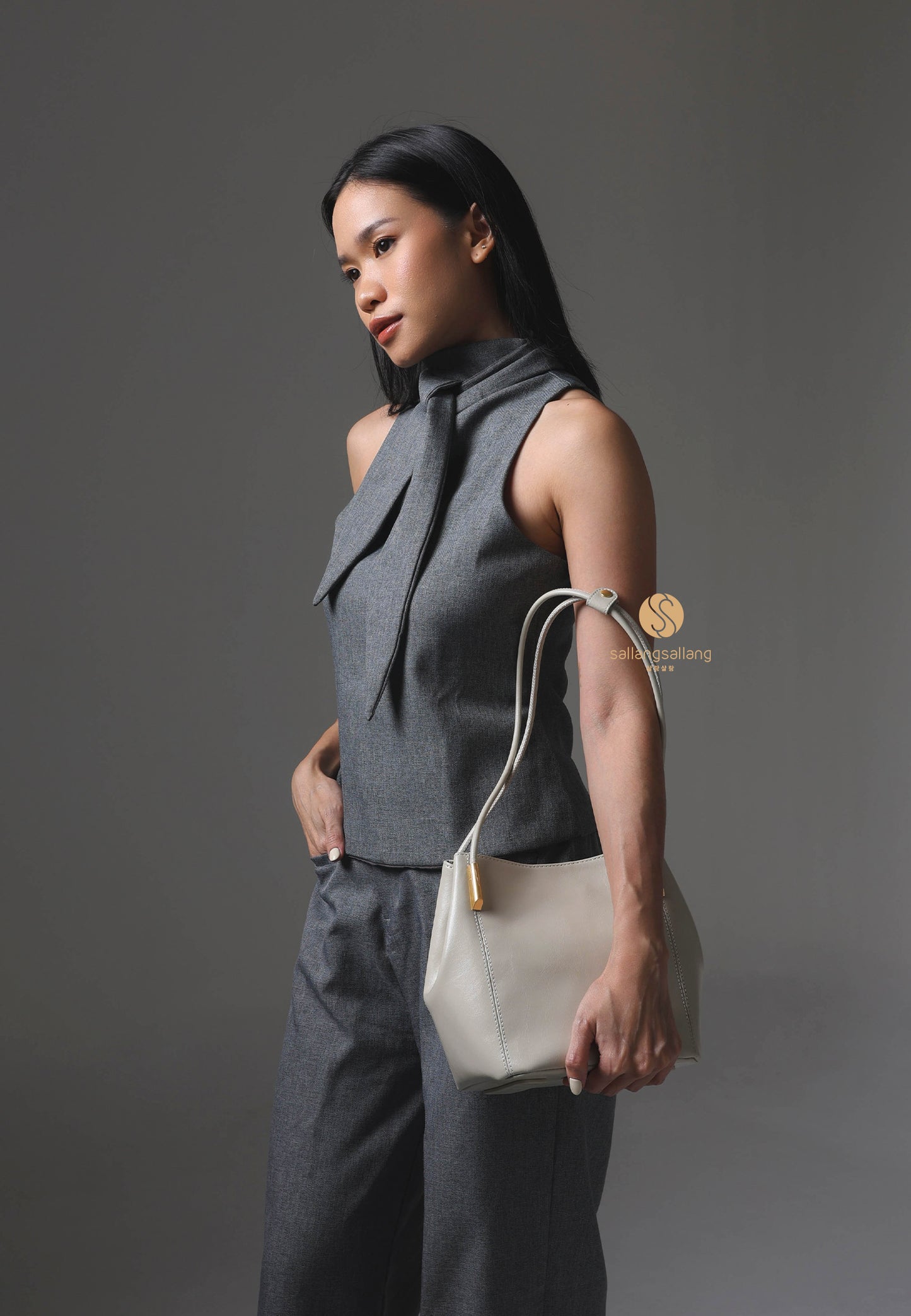 MARRON BAG misty white