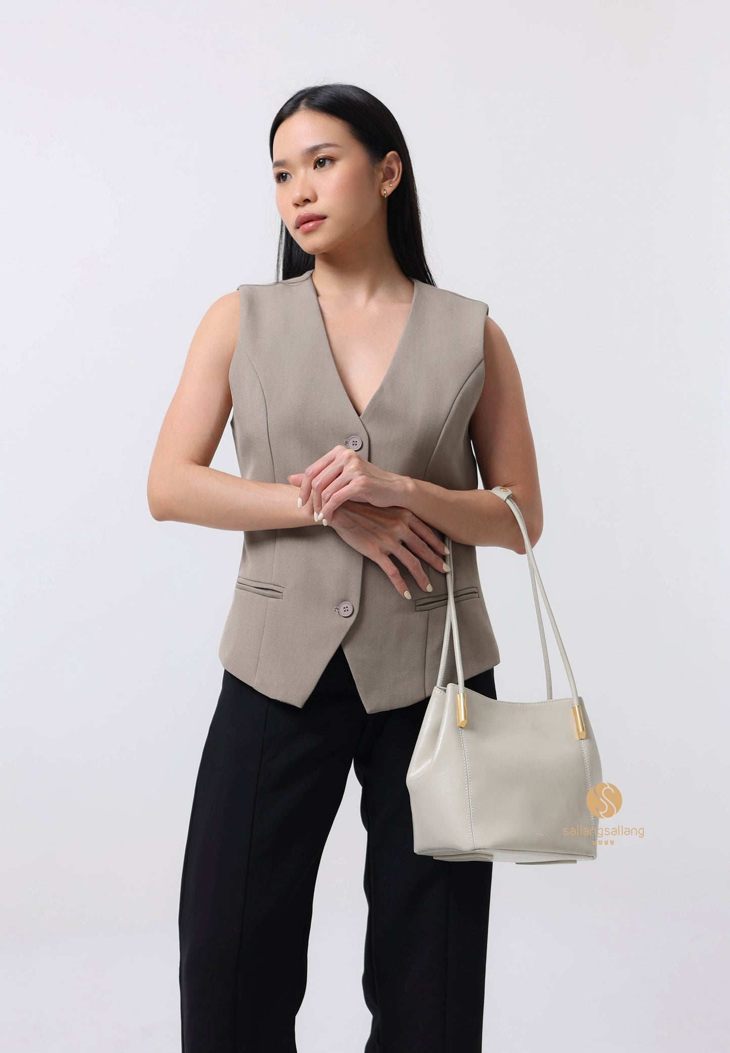 MARRON BAG misty white