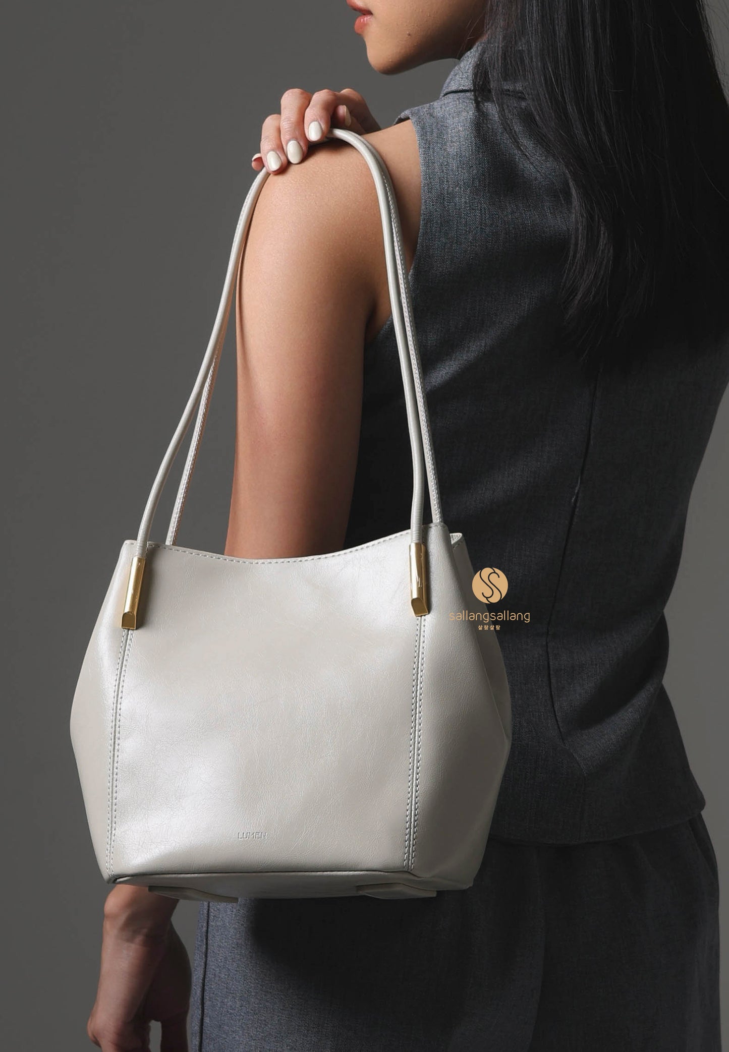 MARRON BAG misty white
