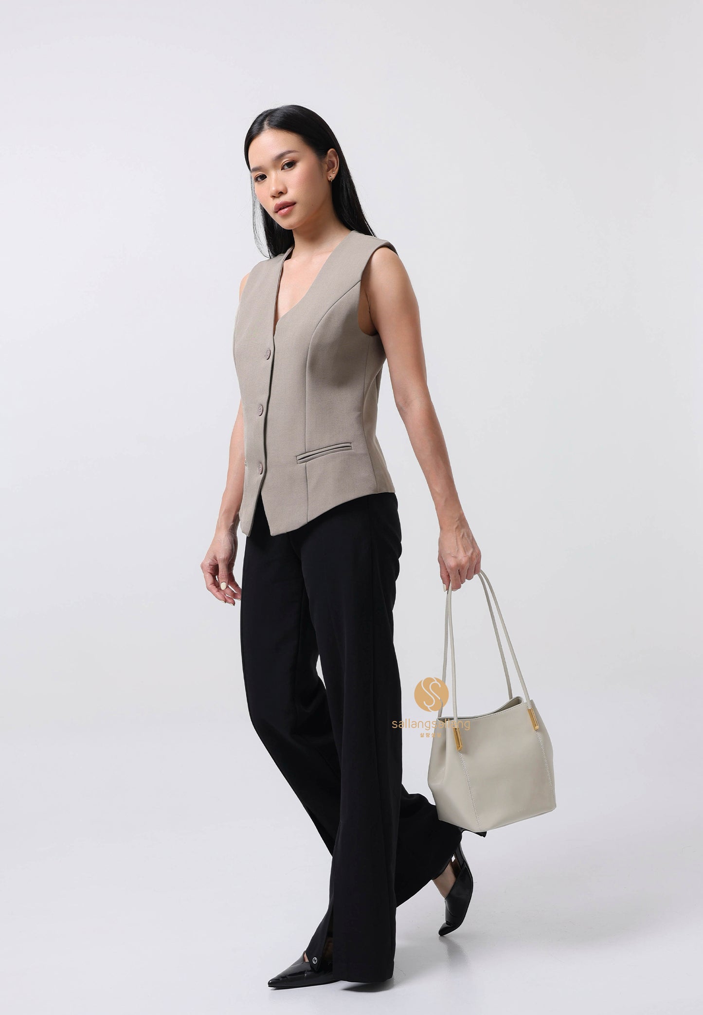 MARRON BAG misty white
