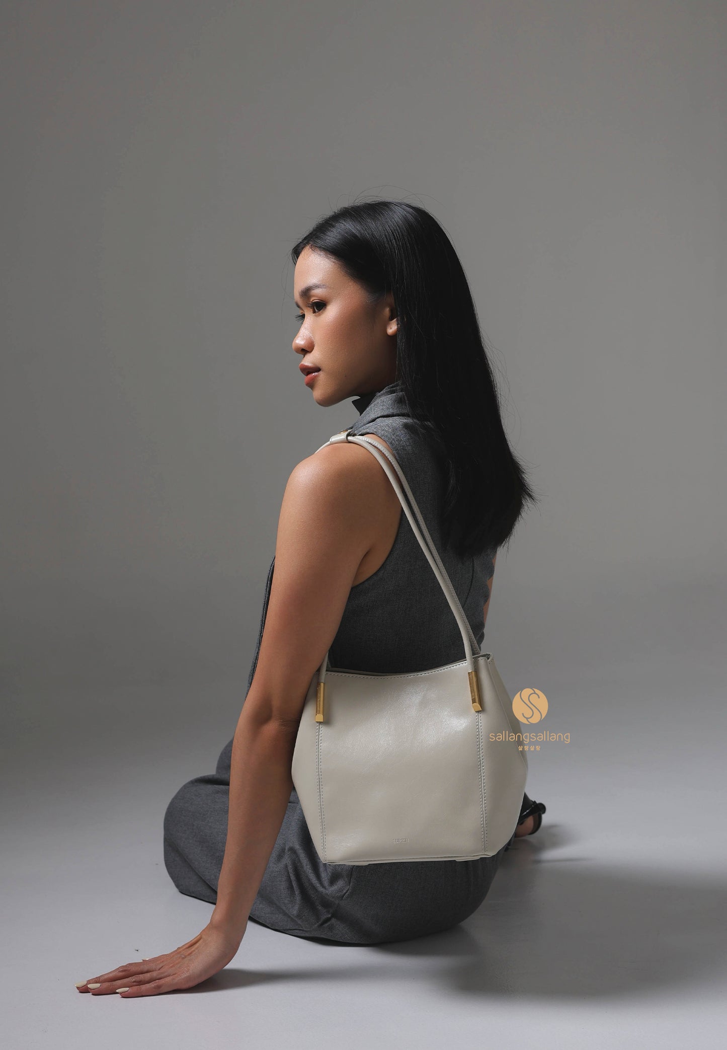 MARRON BAG misty white