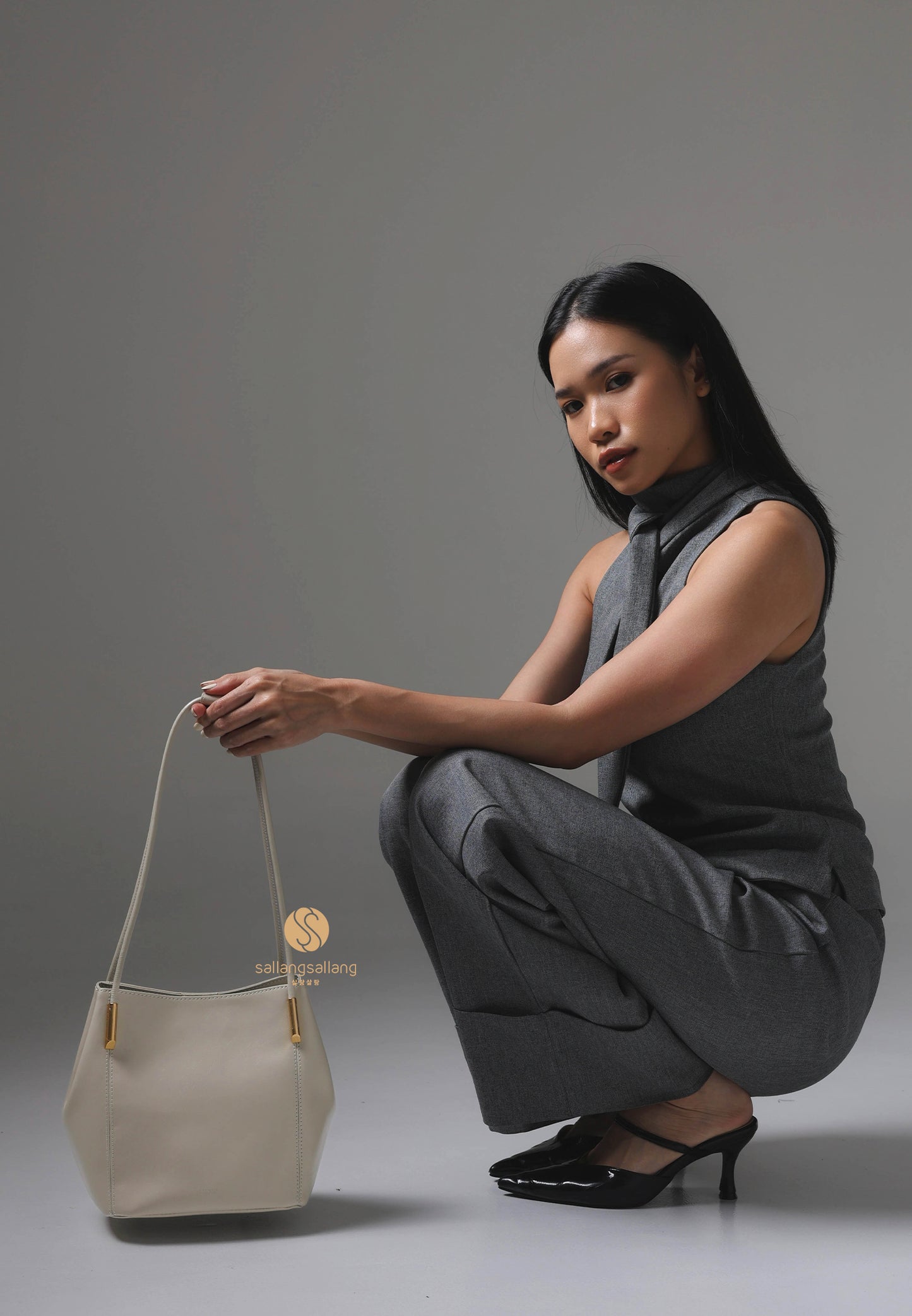 MARRON BAG misty white