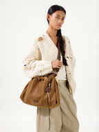 Medium Gather Bag Set Ochre Suede