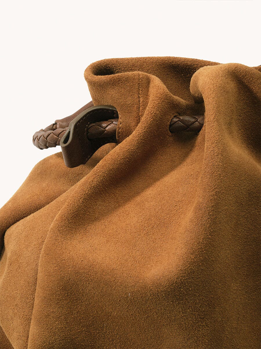 Medium Gather Bag Set Ochre Suede