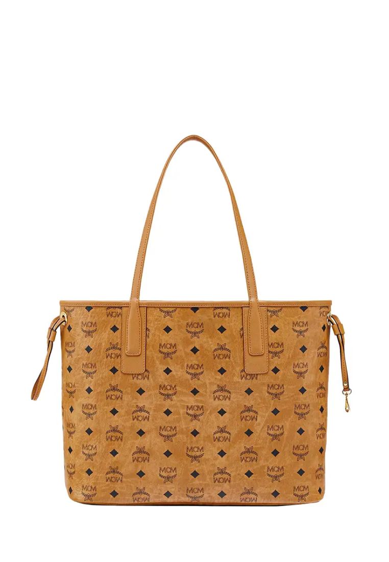Medium Reversible Liz Tote Bag Visetos Cognac