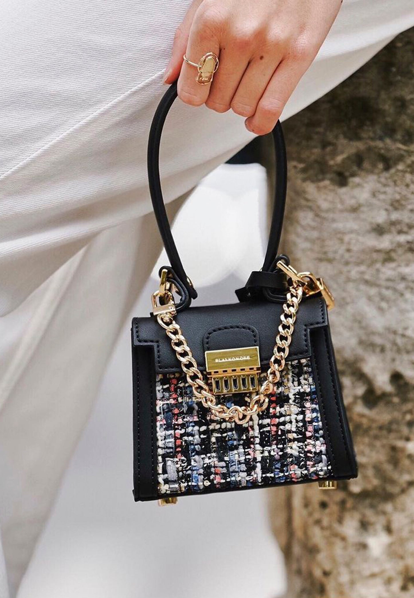 MICRO CANDY Tweed Black