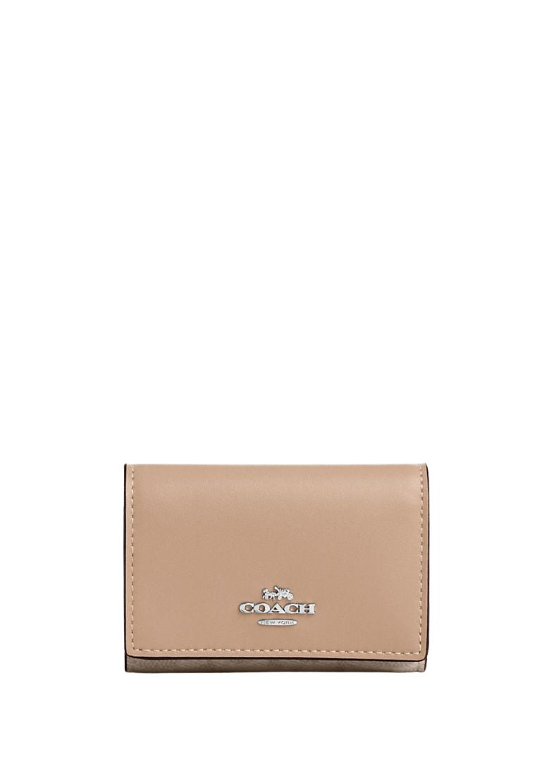 Micro Wallet In Signature Canvas Silver Sand Taupe