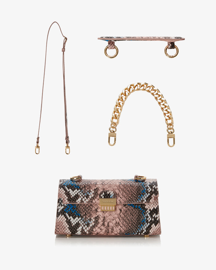 MICRO BAGUETTE pink python