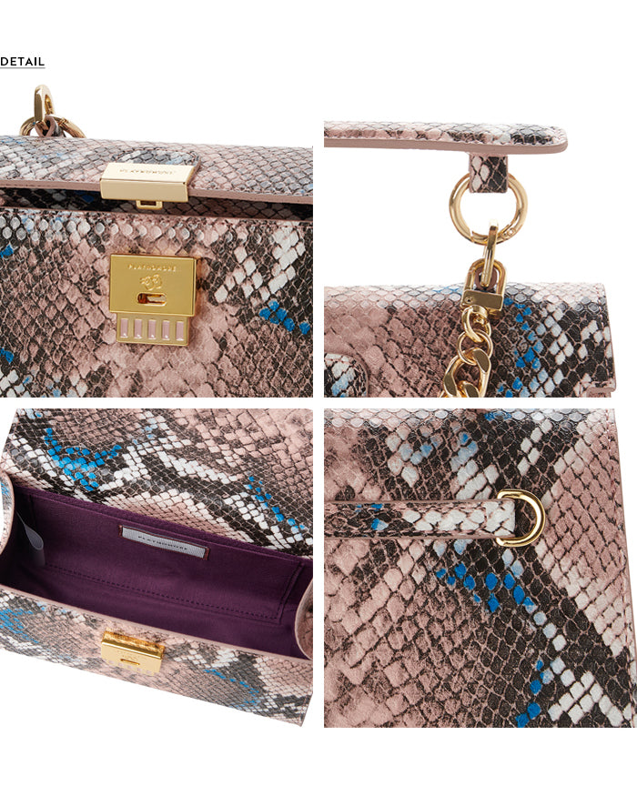 MICRO BAGUETTE pink python