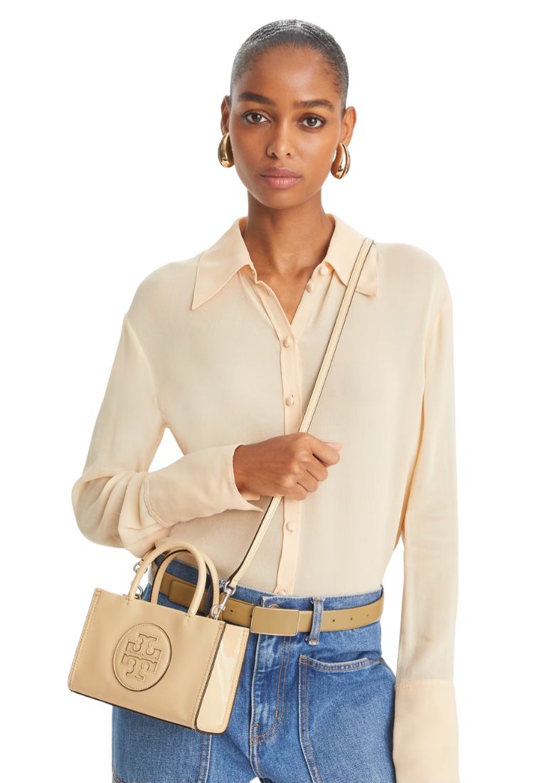 Mini Ella Bio Patent Tote Vanilla Soft Serve