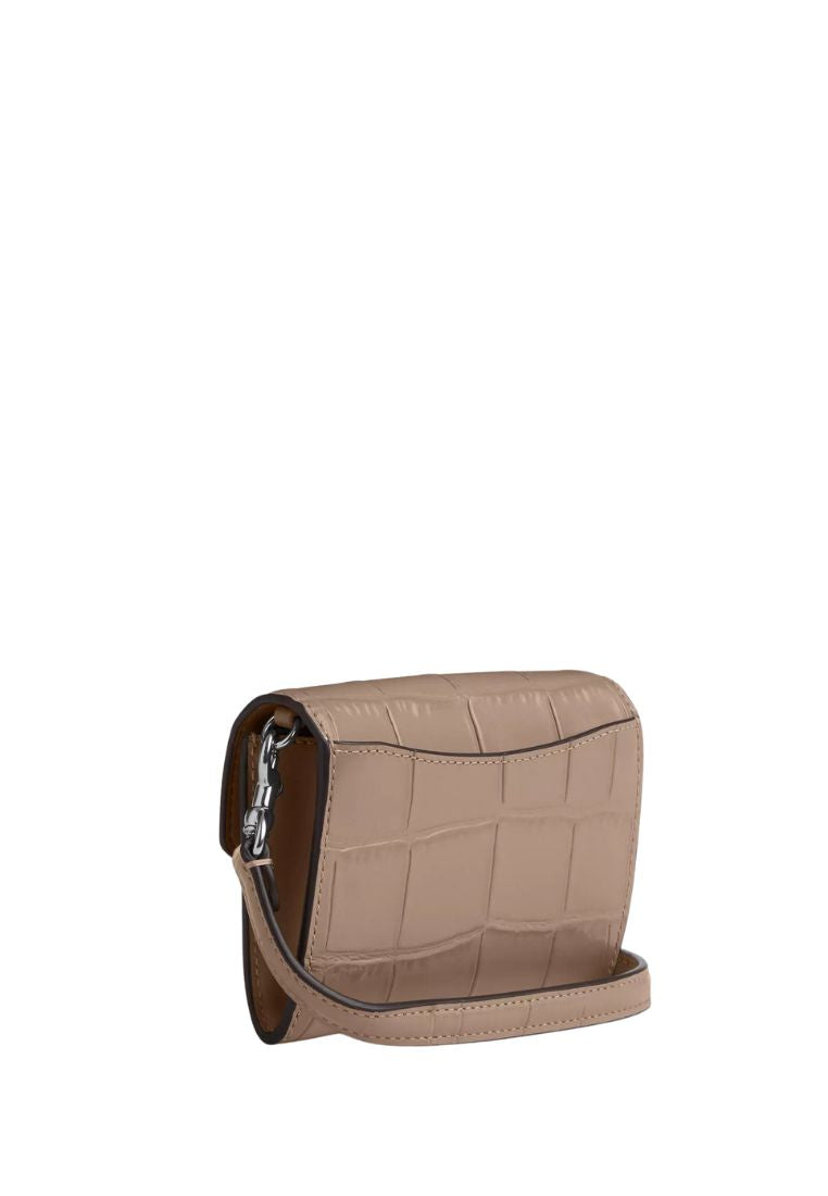 Mini Envelope Wallet With Strap Silver Stone