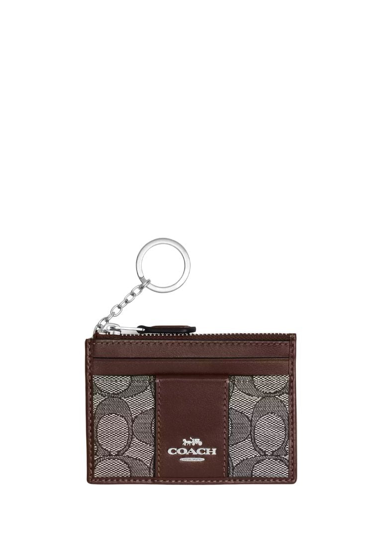 Mini Id Skinny In Signature Jacquard Silver Oak Maple