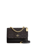 Mini Klare Crossbody Bag In Signature Canvas Gold Walnut Black