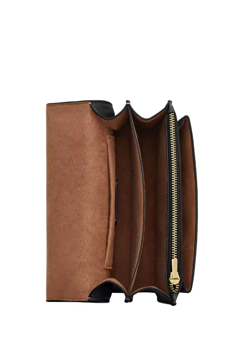 Mini Klare Crossbody Bag In Signature Canvas Gold Walnut Black