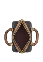 Mini Rowan Crossbody Bag In Blocked Signature Canvas Gold Walnut Tan
