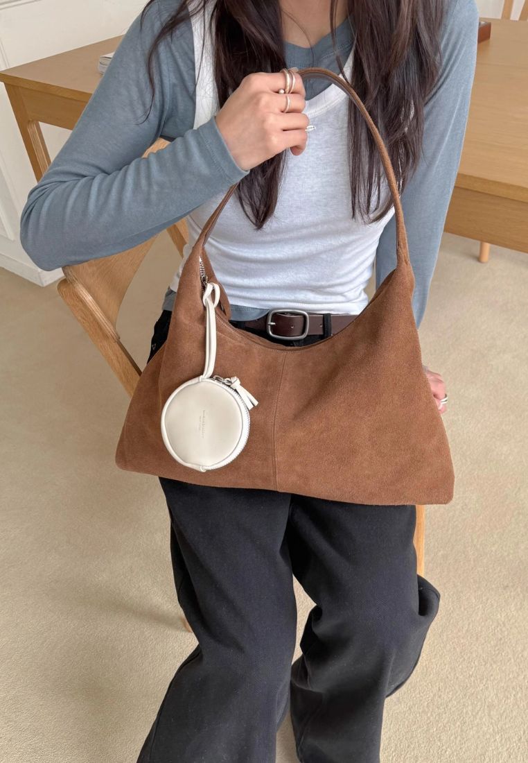 Monet Bag L Suede Brown