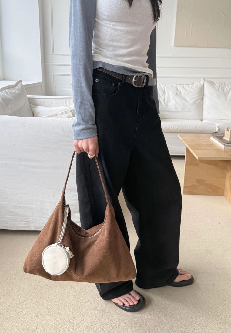 Monet Bag L Suede Brown