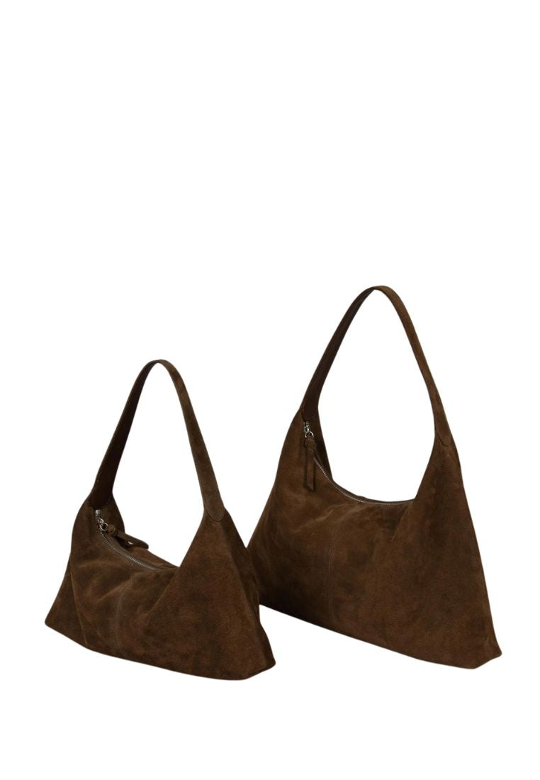Monet Bag L Suede Khaki Brown