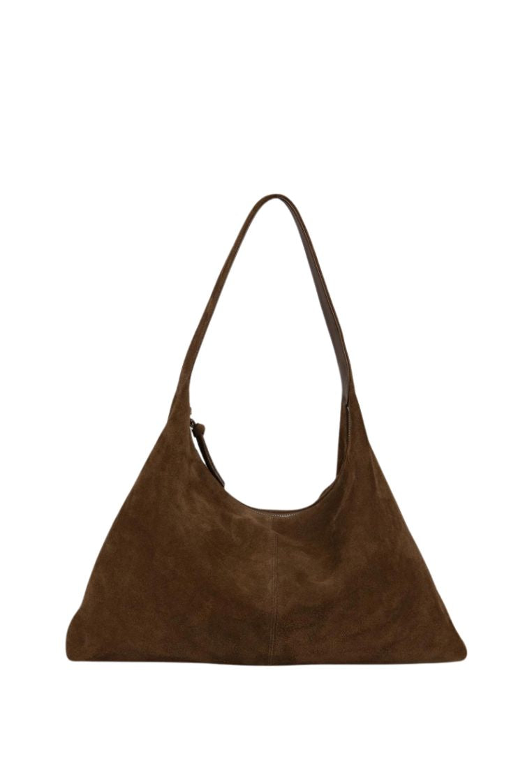 Monet Bag L Suede Khaki Brown