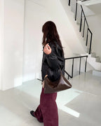 Monet Bag Pull-Up Leather Dark Brown