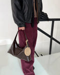 Monet Bag Pull-Up Leather Dark Brown