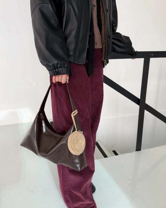 Monet Bag Pull-Up Leather Dark Brown