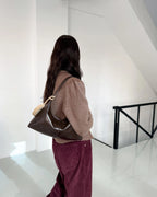 Monet Bag Pull-Up Leather Dark Brown