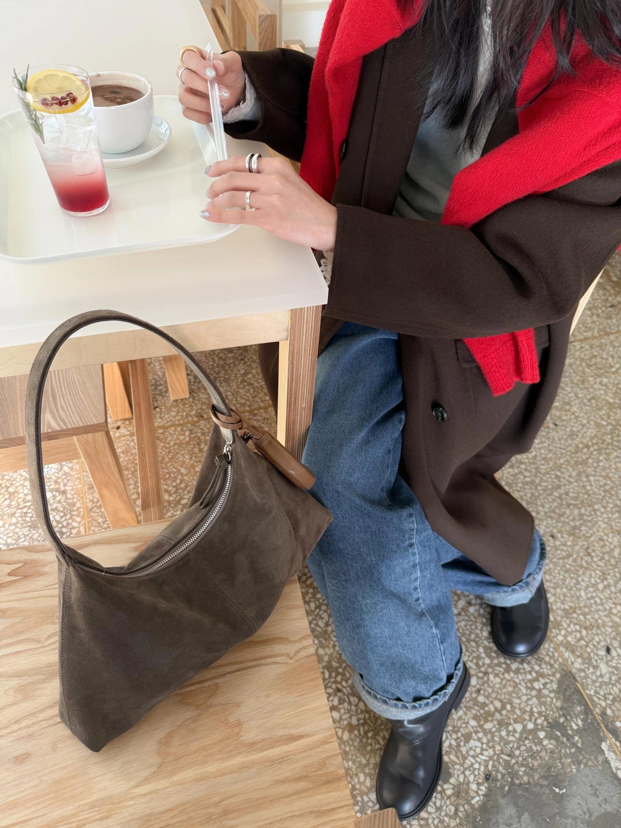 Monet Bag Suede Grey