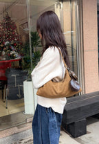 Monet Bag Suede Khaki Beige