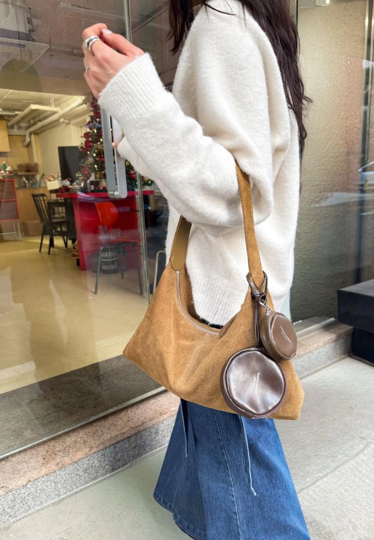Monet Bag Suede Khaki Beige
