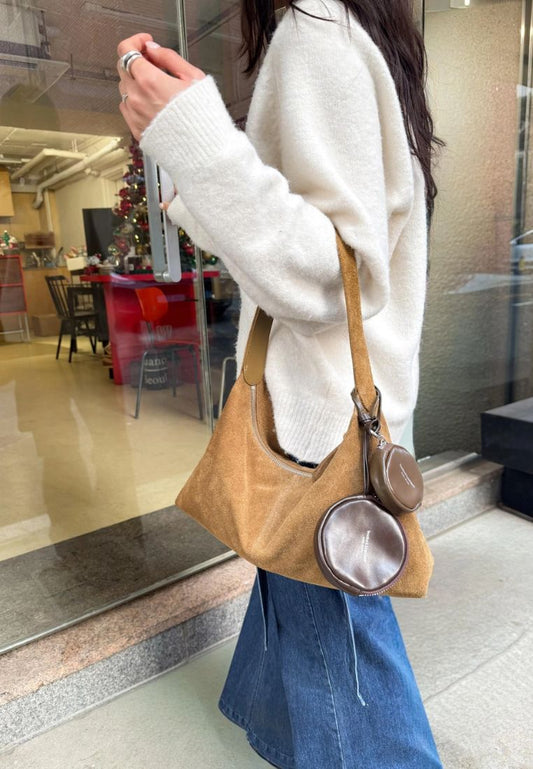Monet Bag Suede Khaki Beige