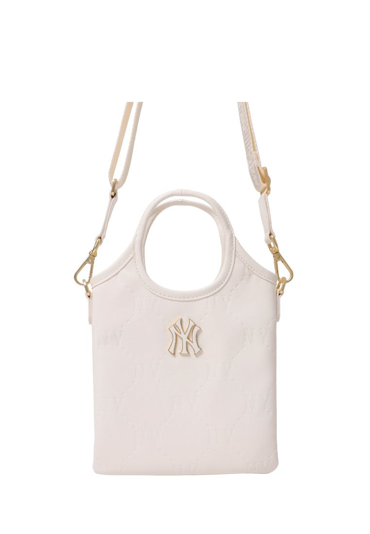 Monogram Tote Bag NY Yankees Cream