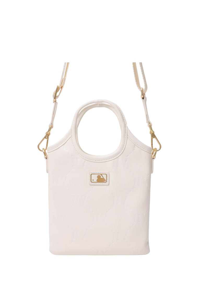 Monogram Tote Bag NY Yankees Cream